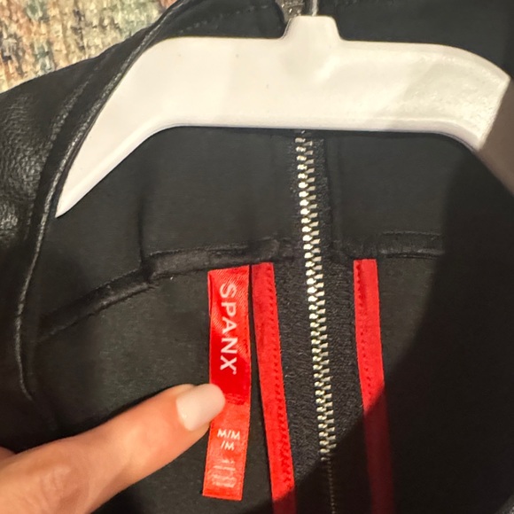 SPANX Black Leather Midi Dress - Picture 2 of 3